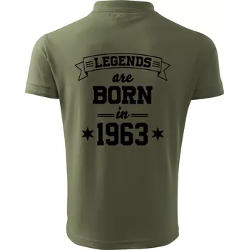 Pánská košile Legends are born in 1963 - Polokošile pánská Pique Polo 203 - 3XL ( Khaki )