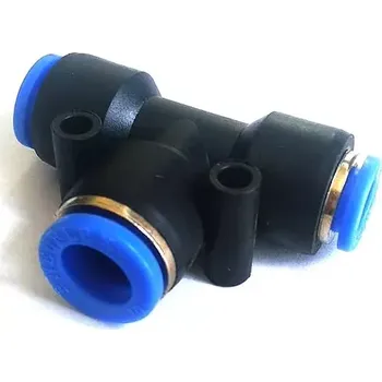 Cyklo nářadí Pneumatická nástrčná spojka "T" redukce EPU na vzduch 12/10/12mm (Násuvná spojka redukce "T" plastová pro hadice 12/10/12mm)