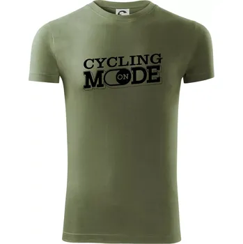 Pánské tričko Cycling mode - Viper FIT - Pánské zůžené tričko - M ( Khaki )