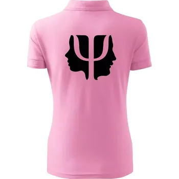 Psychologie hlavy - Polokošile dámská Pique Polo - M ( Růžová )