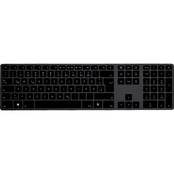 Klávesnice Matias FK418PCDCBB-DE Wireless USB-C® Aluminum Keyboard bezdrátový klávesnice německá, QWERTZ černá
