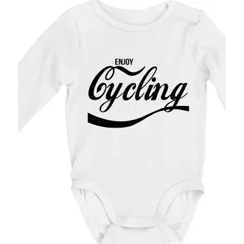 Enjoy Cycling - Body kojenecké s dlouhým rukávem - Dlouhý r. 3-6 měs ( Bílá )