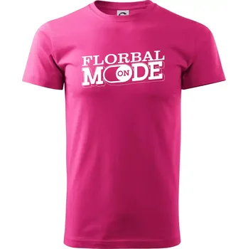 Florbal mode - Klasické pánské triko vyšší gramáže - S ( Purpurová )