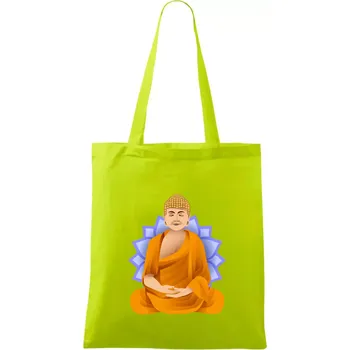 Nákupní taška Budha barevný - Taška bavlněná - 42 x 38 cm ( Limetková )