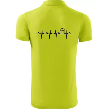 Pánská košile EKG pivo - Polokošile Victory sportovní (dresovina) - M ( Limetková )