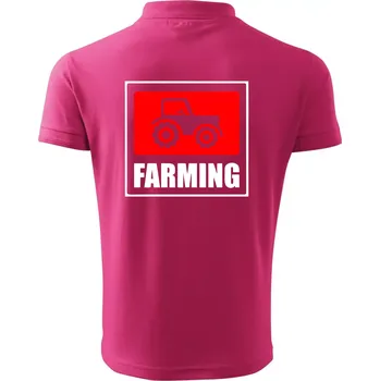 Pánská košile Farming traktor logo - Polokošile pánská Pique Polo 203 - 5XL ( Purpurová )