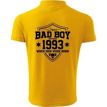 Pánská košile Bad boy since 1993 - Polokošile pánská Pique Polo 203 - 3XL ( Žlutá )