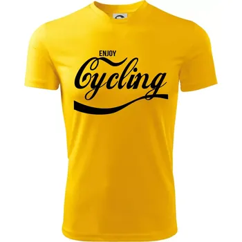 Chlapecké tričko Enjoy Cycling - Dětské triko sportovní (dresovina) - 122 cm/6 let ( Žlutá )