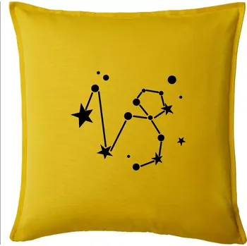 Polštář Souhvězdí - Capricorn - Kozoroh - Polštář 50x50 - 50x50 - Pouze potah ( Žlutá )