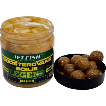 Boilies Jet Fish Boosterované boilie Legend Range 250ml 24mm Rak &amp; GLM