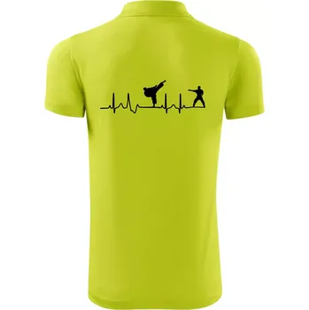 Pánská košile Karate EKG - Polokošile Victory sportovní (dresovina) - M ( Limetková )