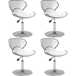 OMAXI Jídelní židle 4 ks bílé umělá kůže 751039