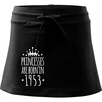 Dámská sukně Princesses are born in 1953 - Sportovní sukně - two in one - XS ( Černá )