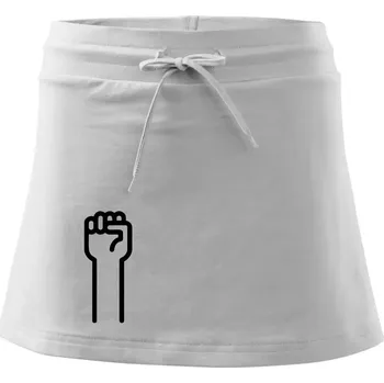 Dámská sukně Kámen ikona - Sportovní sukně - two in one - L ( Bílá )