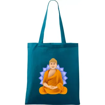Budha barevný - Taška bavlněná - 42 x 38 cm ( Petrolejová )