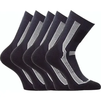 Dámské ponožky OXSOX active unisex jednobarevné bavlněné sportovní froté ponožky antracit 35-38