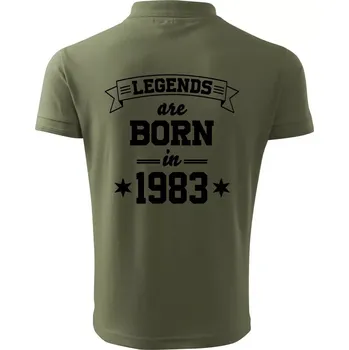 Pánská košile Legends are born in 1983 - Polokošile pánská Pique Polo 203 - 4XL ( Khaki )
