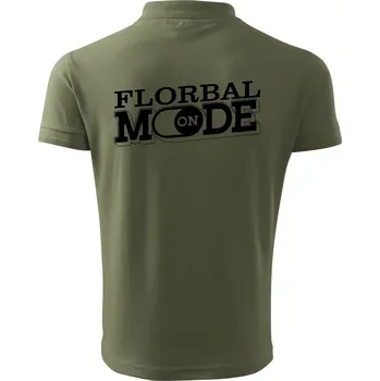 Pánská košile Florbal mode - Polokošile pánská Pique Polo 203 - S ( Khaki )