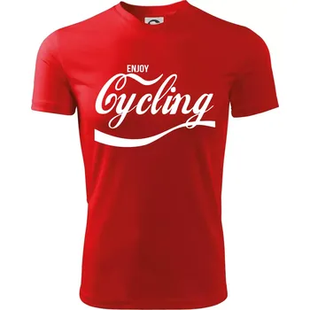 Chlapecké tričko Enjoy Cycling - Dětské triko sportovní (dresovina) - 122 cm/6 let ( Červená )