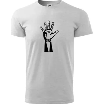 Papír černě - Triko extra velké (5-8XL) - 6XL ( Světlešedý Melír )