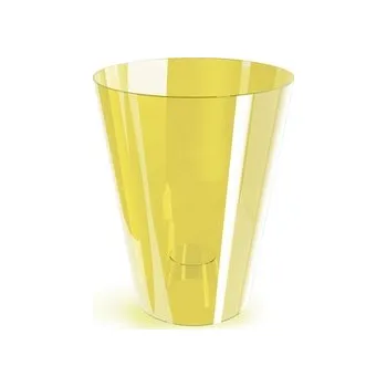 Květináč na orchideje průhledný medový 16,5x12 cm