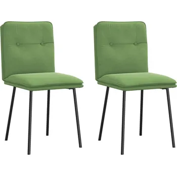 Jídelní židle OMAXI Jídelní židle 2 ks světle zelené samet 634689