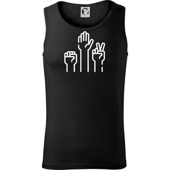 Pánské termoprádlo Kamen nůžky papír ikony - Tílko pánské Core - XL ( Černá )