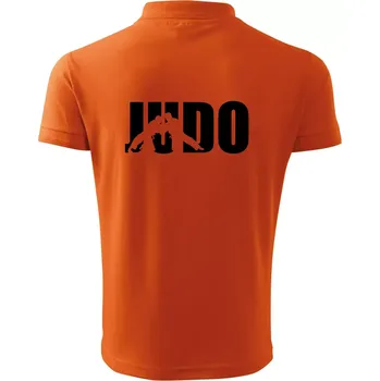 Pánská košile Judo - Nápis - Polokošile pánská Pique Polo 203 - 2XL ( Oranžová )