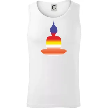 Budha duhový - Tílko pánské Core - XL ( Bílá )