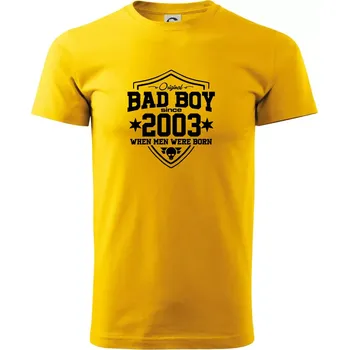 Pánské tričko Bad boy since 2003 - Triko extra velké (5-8XL) - 7XL ( Žlutá )