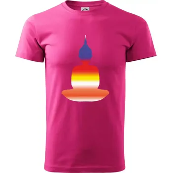 Pánská móda Budha duhový - Klasické pánské triko vyšší gramáže - 2XL ( Purpurová )