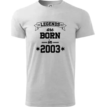 Legends are born in 2003 - Triko extra velké (5-8XL) - 6XL ( Světlešedý Melír )