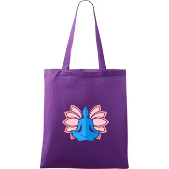 Lilie a budha - Taška bavlněná - 42 x 38 cm ( Fialová )