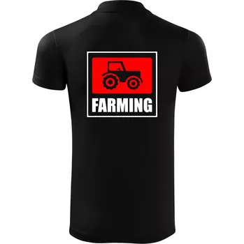 Pánská košile Farming traktor logo - Polokošile Victory sportovní (dresovina) - M ( Černá )