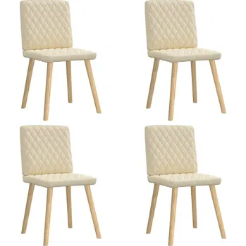 Jídelní židle OMAXI Jídelní židle 4 ks krémové textil 566737