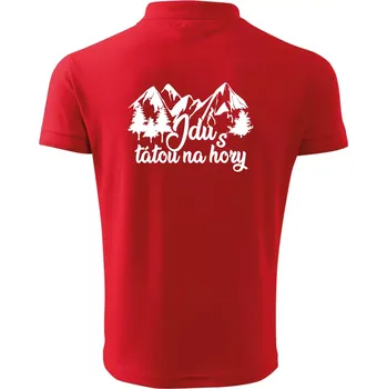 Pánská košile Jdu s tátou na hory - Polokošile pánská Pique Polo 203 - 3XL ( Červená )