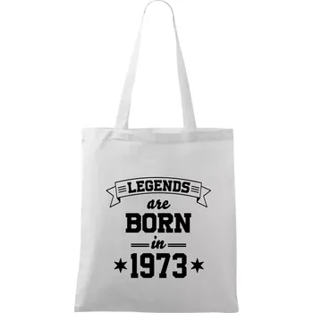 Legends are born in 1973 - Taška bavlněná - 42 x 38 cm ( Bílá )