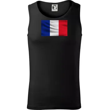 Pánské termoprádlo Francouzská vlajka obdélník - Tílko pánské Core - S ( Černá )