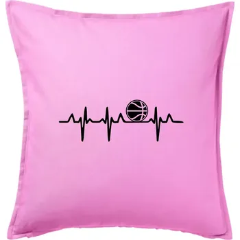 Polštář EKG basketbal - Polštář 50x50 - 50x50 - Pouze potah ( Růžová )
