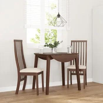 Jídelní židle OMAXI Jídelní židle s polštáři 2 ks Hnědá masivní dřevěná guma 561367