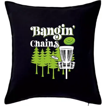 Polštář Bangin chains disc golf - Polštář 50x50 - 50x50 - Pouze potah ( Černá )