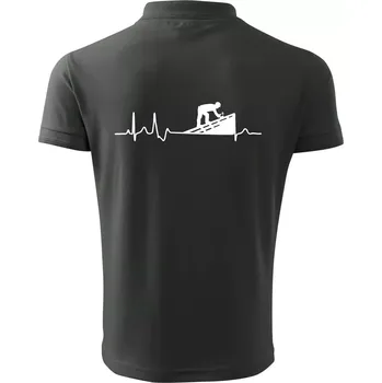 Pánská košile EKG pokrývač - Polokošile pánská Pique Polo 203 - S ( Tmavá břidlice (šedá se zeleným nádechem) )