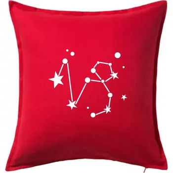 Polštář Souhvězdí - Capricorn - Kozoroh - Polštář 50x50 - 50x50 - Pouze potah ( Červená )