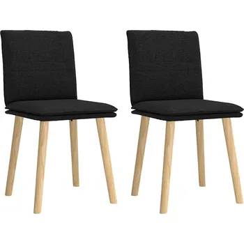 Jídelní židle OMAXI Jídelní židle 2 ks černé textil 634139