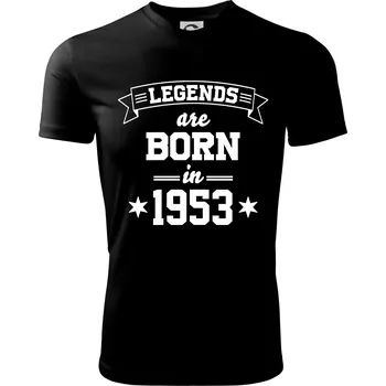 Legends are born in 1953 - Dětské triko sportovní (dresovina) - 146 cm/10 let ( Černá )