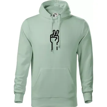 Pánská mikina Nůžky ikona - Mikina pánská Cape s kapucí - 5XL ( Sage )