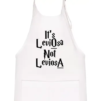 Kuchyňská zástěra Leviosa not Levjosa - Dětská zástěra na vaření - Univerzální velikost ( Bílá )