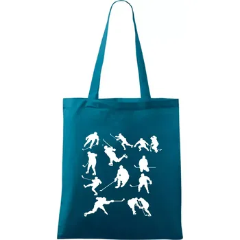Hokejisti ikony - Taška bavlněná - 42 x 38 cm ( Petrolejová )