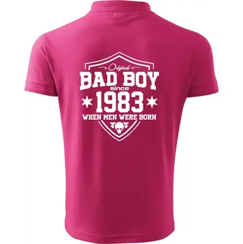 Pánská košile Bad boy since 1983 - Polokošile pánská Pique Polo 203 - 5XL ( Purpurová )