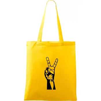Nůžky černě - Taška bavlněná - 42 x 38 cm ( Žlutá )